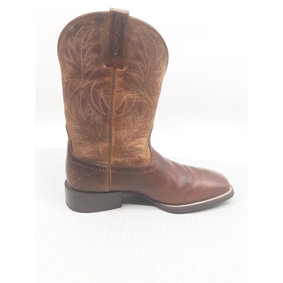 Ariat Size 10 EE Brown Boots Western Cowboy Square Toe Biker 10016291 Flaw main image 8